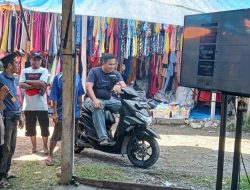 Kapolsek Malunda Patroli Dialogis Kepada Pedagang Pasar Rakyat