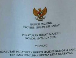 Perselisihan Pilkades Berakhir, Bupati Majene Cabut Perbup Nomor 4 Tahun 2023