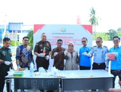Karutan Majene Ikuti Pemusnahan Barang Bukti Hasil Sitaan