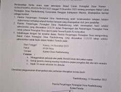 Begini Hasil Seleksi Administrasi Calon Perangkat Desa Pamboborang