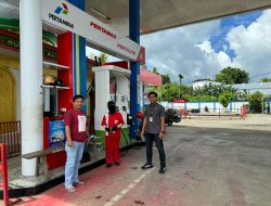 Pastikan Arus Mudik Lebaran Idul Fitri 1445 H, Polda Sulbar Pantau Sejumlah SPBU di Mamuju
