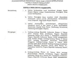 Merujuk Disposisi Bupati Majene, Pj BTP Berhentikan Kadus Parallitang