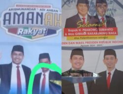 Baliho AMANAH Ucapan Pelantikan Prabowo Gibrang Sobek