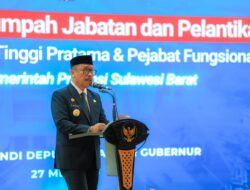 Gubernur Sulbar Lantik 29 Pejabat, SDK Tekankan Integritas dan Keteladanan
