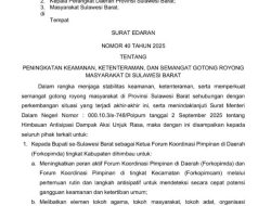 Gubernur Sulbar Terbitkan SE Nomor 40 Tahun 2025, Ajak Masyarakat Perkuat Keamanan dan Gotong Royong