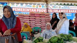 Distapang Sulbar Kembali Melaksanakan Gelar Gerakan Pangan Murah di Taman Karema Mamuju