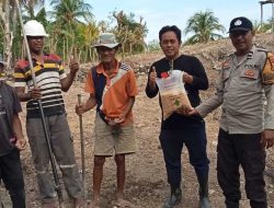 Kedepankan Gerakan Kolaborasi, Pemdes Bersama BPD Bababulo Tanam Benih Jagung di Lokasi Binaan BumDes