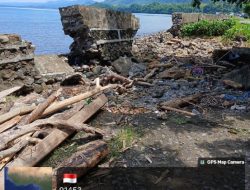 BPBD Sulbar Koordinasi dengan BPBD Majene Terkait Jebolnya Tanggul Penahan Ombak di Salutambung