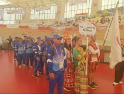 Kontingen Sulbar Tampil Semangat di Pembukaan POPNAS XVII dan PEPARPENAS XI di Jakarta