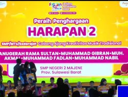 SMPN 2 Majene Harumkan Majene di Kancah Nasional, Kadisdikpora Sampaikan Apresiasi