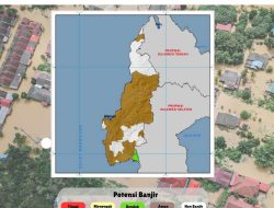 BPBD Sulbar Terima Peta Prediksi Daerah Potensi Banjir Dasarian II Desember 2026 dari BMKG