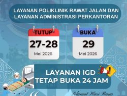 Poliklinik RSUD Majene Tutup Sementara Saat Libur Idul adha, IGD Tetap Siaga 24 Jam