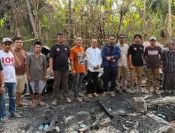 Kembali Buktikan Kepedulian, IOF Pengcab Majene Sambangi Korban Kebakaran di Galung
