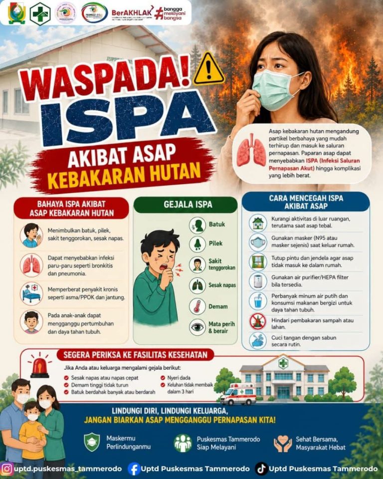 Perangi Kabut Asap, PKM Tammerodo Sendana Ingatkan Masyarakat Ancaman Ispa